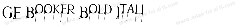 GE Booker Bold Itali字体转换